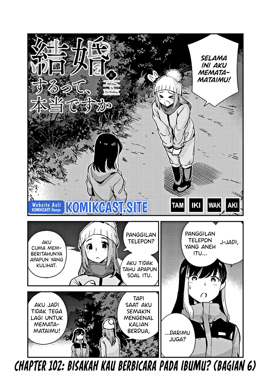 Kekkon Surutte, Hontou Desu ka? Chapter 102 Gambar 3